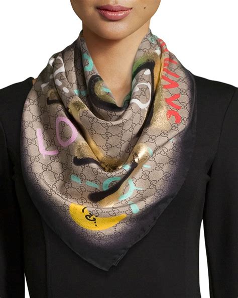 gucci scarf square|gucci oversized scarf.